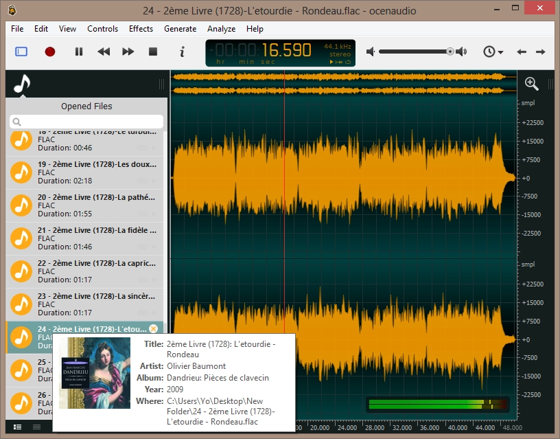 Ocenaudio для Windows