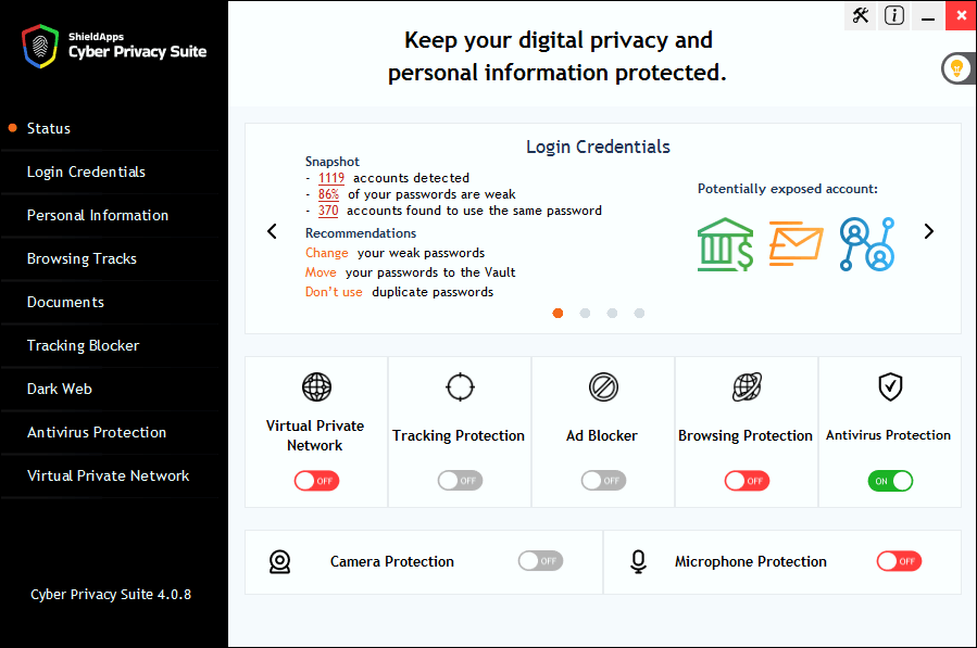 ShieldApps Cyber Privacy Suite crack для Windows