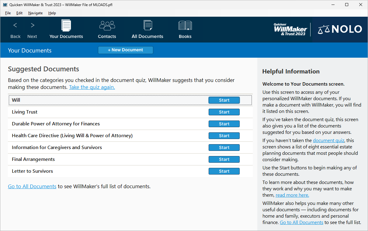 Quicken WillMaker & Trust для Windows